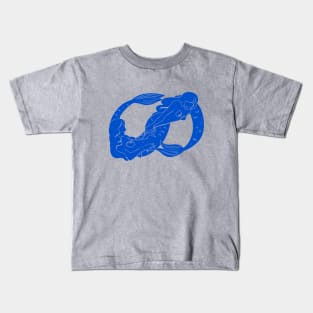 Gay Infinity Mermaids- Blue Kids T-Shirt